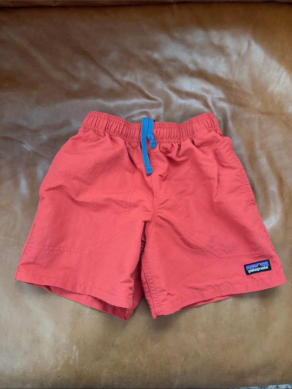 Patagonia Kids Coral Baggies with Blue Drawstring
